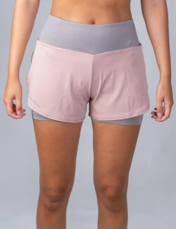 Salming Essential 2-in 1 Shorts Women DustyPink/Grey