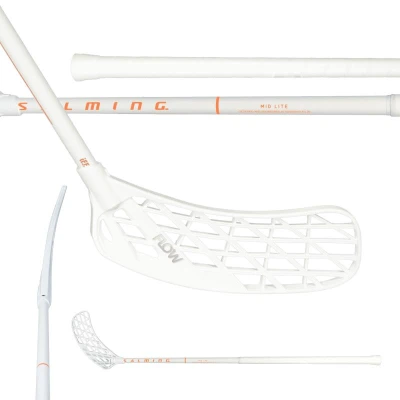 Salming Flow Midlite 32 JR White/Nectarine juniorská florbalka