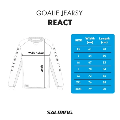 Salming Goalie Jersey React White/Black