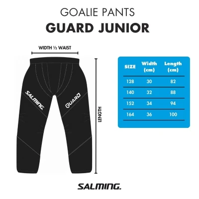 Salming Goalie Pants Guard JR Black/Silver