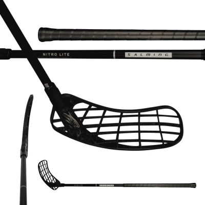 Salming Hawk Nitrolite 30 JR Black/Silver florbalka