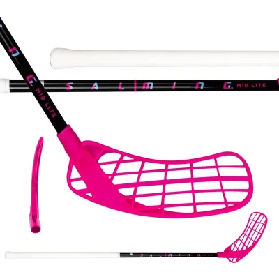 Salming Midlite Hawk 35 JR Black/Mixed dětská florbalka POUZE 77 (88) cm, Levá ruka dole (VÝPRODEJ)
