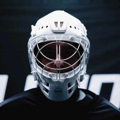 Salming Phoenix Elite Helmet White Shiny