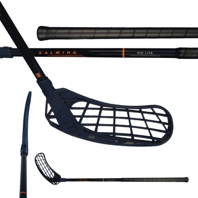 Salming Quest2 Mid Midlite 35 JR Navy/Nectarine florbalka