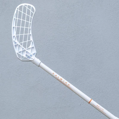 Salming Quest2 Mid Midlite 35 JR White/Nectarine florbalka