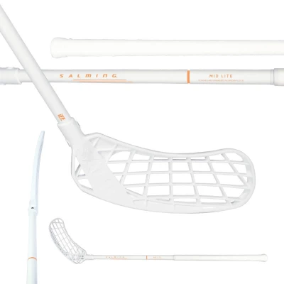 Salming Quest2 Mid Midlite 35 JR White/Nectarine florbalka