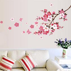 Samolepka na zeď Sakura třešňový květ samolepicí nástěnná dekorace