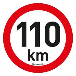 Samolepka omezení rychlosti 110 km/h reflexní (200 mm) Samolepka omezení rychlosti 110 km/h reflexní (200 mm)
