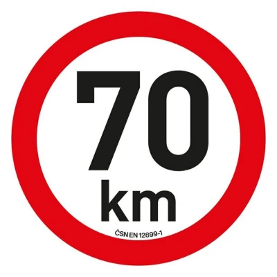 Samolepka omezení rychlosti 70 km/h reflexní (200 mm) Samolepka omezení rychlosti 70 km/h reflexní (200 mm)