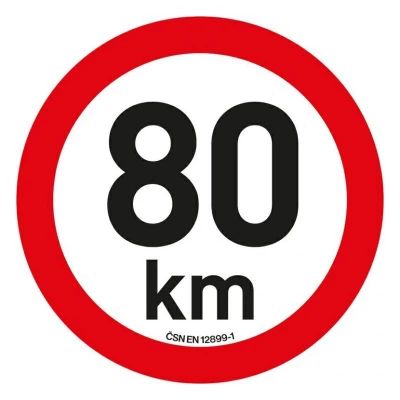 Samolepka omezení rychlosti 80 km/h reflexní (200 mm) Samolepka omezení rychlosti 80 km/h reflexní (200 mm)