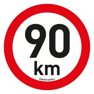 Samolepka omezení rychlosti 90 km/h reflexní (200 mm) Samolepka omezení rychlosti 90 km/h reflexní (200 mm)