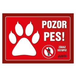 Samolepka pozor pes TLAPKA Samolepka pozor pes TLAPKA