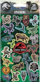 Samolepky Jurský park 25ks opakovaně použitelné 1 arch
