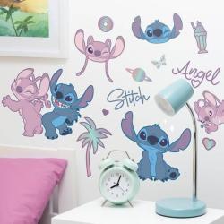 Samolepky na stěnu Disney Stitch Angel nástěnná dekorace 58ks