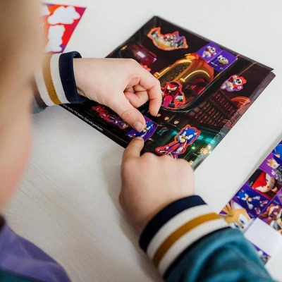 Samolepky s pozadím ježek Sonic set 3 archy dárkový box