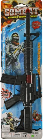 Samopal 45cm dětská zbraň s mechanickým zvukem jiskřící