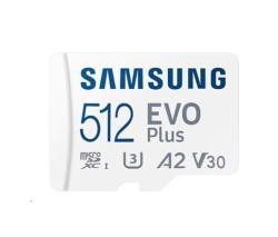 Samsung EVO Plus/micro SDXC/512GB/160MBps/UHS-I U3 / Class 10/+ Adaptér Samsung EVO Plus/micro SDXC/512GB/160MBps/UHS-I U3 / Class 10/+ Adaptér