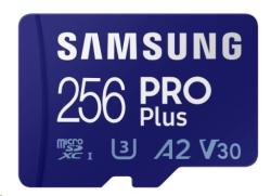 Samsung/micro SDXC/256GB/180MBps/Class 10/+ Adaptér/Modrá Samsung/micro SDXC/256GB/180MBps/Class 10/+ Adaptér/Modrá