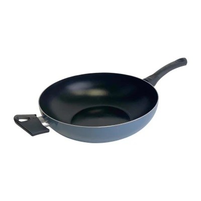 San Ignacio Pánev WOK s nepřilnavým povrchem NOIA 30 cm modrá San Ignacio Pánev WOK s nepřilnavým povrchem NOIA 30 cm modrá