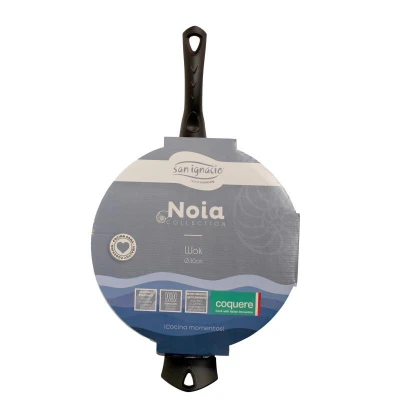 San Ignacio Pánev WOK s nepřilnavým povrchem NOIA 30 cm modrá