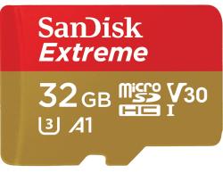 Sandisk Paměťová karta Extreme microSDHC 32GB 100/60 MB/s V30 A1 U3 4K (SDSQXAF-032G-GN6MA)