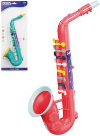 Saxofon dětský 33cm plastový 2 barvy (hudební nástroje)