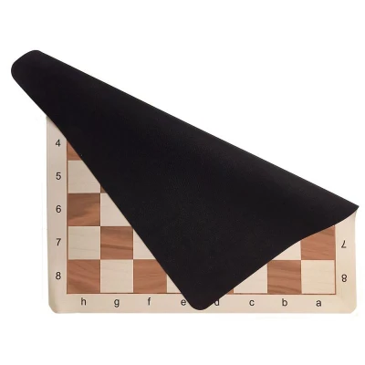 Schach-archiv nemačkavá neoprenová cestovní šachovnice turnajové velikosti imitace dřeva
