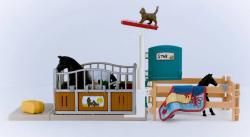 Schleich Box pro koně s klisnou a hříbětem 42611