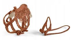 Schleich Kovbojský závod kolem barelů set figurka s koněm a doplňky plast