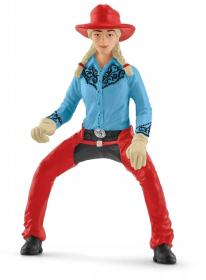 Schleich Kovbojský závod kolem barelů set figurka s koněm a doplňky plast