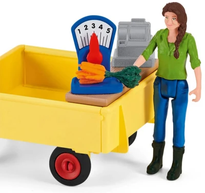 Schleich Mobilní farmářský stánek herní set s koněm a figurkami