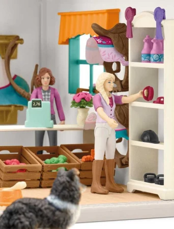 Schleich Obchod pre kone herný set koník so 2 figúrkami s doplnkami plast
