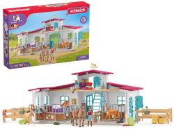 Schleich Stáj u jezera herní set se 3 koníky a 2 figurkami s doplňky plast