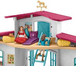 Schleich Stáj u jezera herní set se 3 koníky a 2 figurkami s doplňky plast