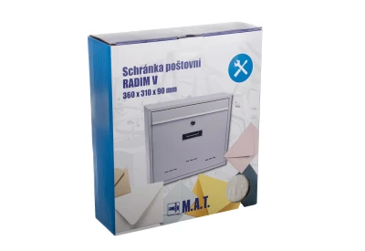Mat Schránka pošt.RADIM V 360x310x90mm, zadní vhoz, nerez