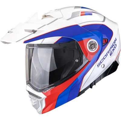 Scorpion ADX-2 Kamps bílo-červeno-modrá enduro helma na motorku