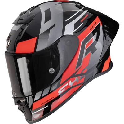 Scorpion EXO-R1 EVO II Air Adrenaline černo-červeno-stříbrná integrální helma na motorku