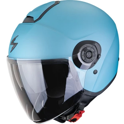 Scorpion EXO-CITY II Solid matná azurově modrá otevřená helma na motorku