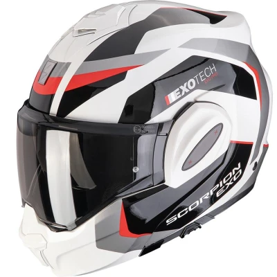 Scorpion EXO-TECH EVO PRO Accuti šedo-černo-červená výklopná helma na motorku
