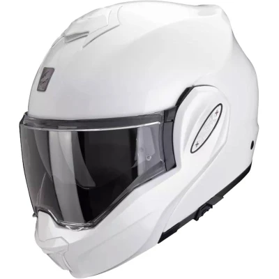 Scorpion EXO-TECH EVO PRO SOLID perleťově bílá překlápěcí přilba na motorku
