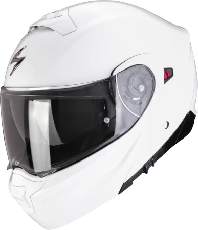 Scorpion EXO-930 EVO Solid bílá výklopná přilba na motorku