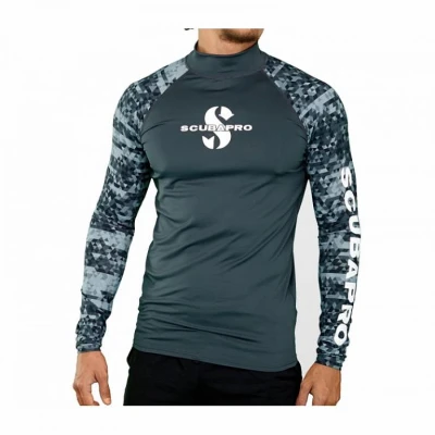 Scubapro Pánské lycrové triko RASHGUARD GRAPHITE UPF50, dlouhý rukáv