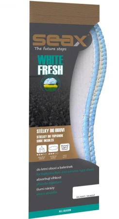 SEAX Vložky do bot White Fresh