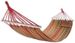 Sedco Houpací bavlněná síť 200x80cm s výztuhou a polštářkem - vícebarevné Sedco Houpací bavlněná síť 200x80cm s výztuhou a polštářkem - vícebarevné