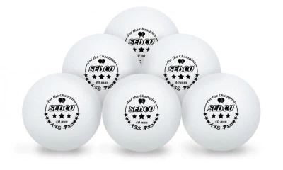 Sedco Míčky na stolní tenis for CHAMPION 3*** CELL FREE 6ks - bílé Sedco Míčky na stolní tenis for CHAMPION 3*** CELL FREE 6ks - bílé
