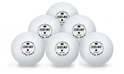 Sedco Míčky na stolní tenis for TRAINING 1* CELL FREE 6ks POUZE Bílá (VÝPRODEJ)