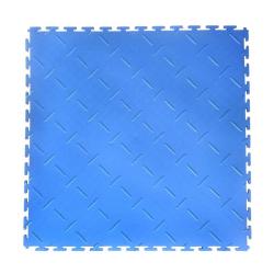 Sedco PVC podlaha do garáží, skladov, hál, telocviční ECO - T LOCK - DIAMOND - 498x498x6,5 mm LEN Modrá (VÝPREDAJ)