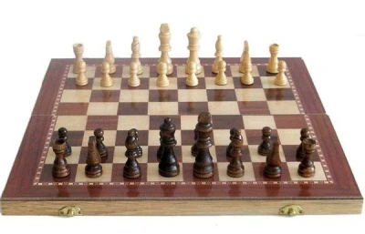 Sedco Šachy drevené 96 C02 čierno/biele 29x29 cm