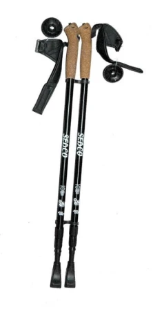 Sedco Trekové hole NORDIC WALKING ALU7075 černé vel. 65-140 cm Sedco Trekové hole NORDIC WALKING ALU7075 černé vel. 65-140 cm