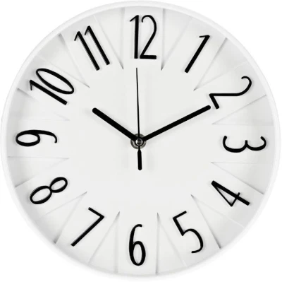 Segnale Hodiny nástěnné s 3D čísly 25 cm bílá Segnale Hodiny nástěnné s 3D čísly 25 cm bílá